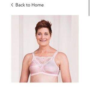 Elegant Pink Lace Trim Bra